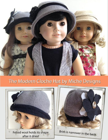 Miche Designs 18 Inch Modern Modern Cloche Hat 18" Doll Accessories larougetdelisle