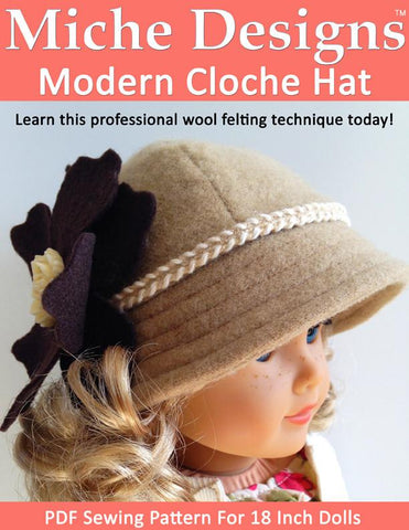 Miche Designs 18 Inch Modern Modern Cloche Hat 18" Doll Accessories larougetdelisle