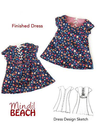 Liberty Jane 18 Inch Modern Mindil Beach Dress 18" Doll Clothes Pattern larougetdelisle