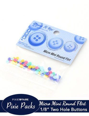 larougetdelisle Pixie Packs Dress It Up Micro Mini Round Flirt Buttons 1/8" or 4mm larougetdelisle