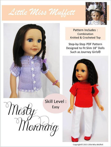 Little Miss Muffett Journey Girl Misty Morning Knitting and Crochet Pattern for Journey Girls Dolls larougetdelisle