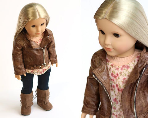 Liberty Jane 18 Inch Modern Motorcycle Jacket 18" Doll Clothes Pattern larougetdelisle