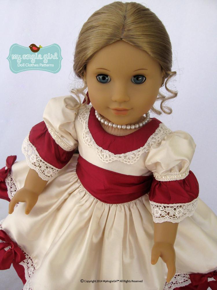 My Angie Girl My Sweet Clara Doll Clothes Pattern 18 inch American Girl ...