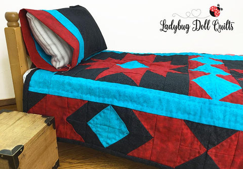 Ladybug Doll Quilts Quilt Navajo Nights 18" Doll Quilt Pattern larougetdelisle