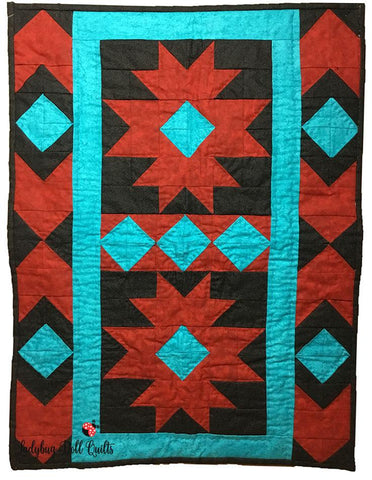 Ladybug Doll Quilts Quilt Navajo Nights 18" Doll Quilt Pattern larougetdelisle