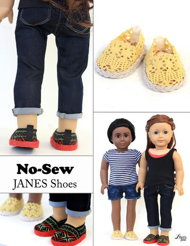 Liberty Jane Shoes No Sew Janes 18” Doll Shoes larougetdelisle