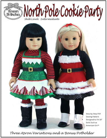 Forever 18 Inches 18 Inch Modern North Pole Cookie Party 18" Doll Clothes Pattern larougetdelisle