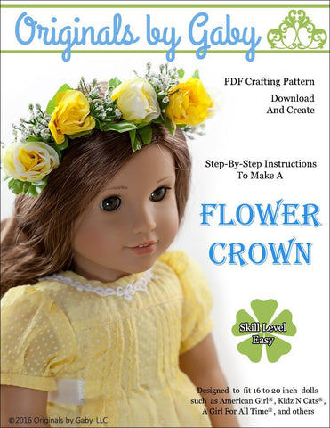 Originals by Gaby 18 Inch Modern Flower Crown 16-20" Doll Accessories larougetdelisle