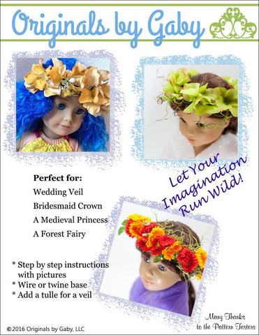 Originals by Gaby 18 Inch Modern Flower Crown 16-20" Doll Accessories larougetdelisle