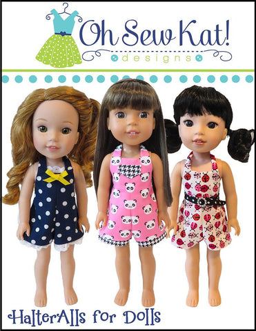 Oh Sew Kat WellieWishers HalterAlls for Dolls 14.5" Doll Clothes Pattern larougetdelisle