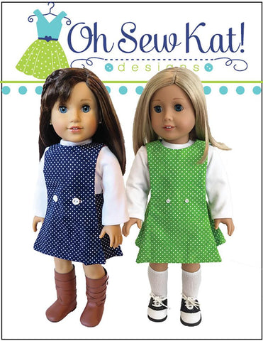 Oh Sew Kat 18 Inch Modern Jumping Jack 3 in 1 Jumper Set 18" Doll Clothes Pattern larougetdelisle