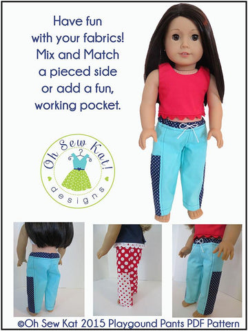 Oh Sew Kat 18 Inch Modern Playground Pants 18" Doll Clothes larougetdelisle
