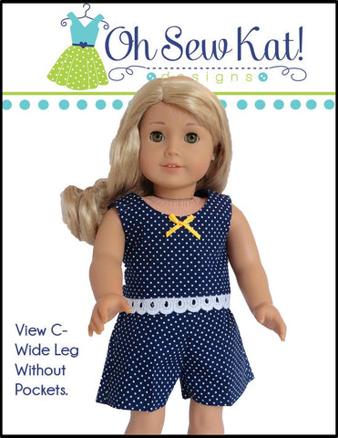 Oh Sew Kat 18 Inch Modern Sandbox Shorts 18" Doll Clothes larougetdelisle