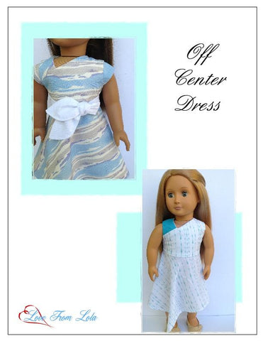 Love From Lola 18 Inch Modern Off Center Dress 18" Doll Clothes Pattern larougetdelisle