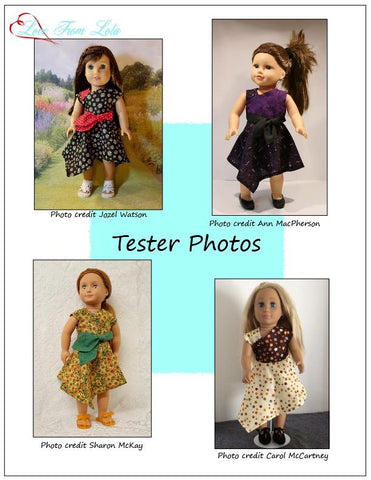 Love From Lola 18 Inch Modern Off Center Dress 18" Doll Clothes Pattern larougetdelisle