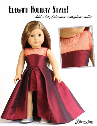 Liberty Jane 18 Inch Modern Opening Night Dress 18" Doll Clothes Pattern larougetdelisle