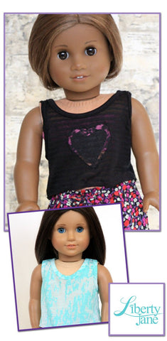 Liberty Jane 18 Inch Modern Paradise Reverse Applique Tank 18" Doll Clothes Pattern larougetdelisle