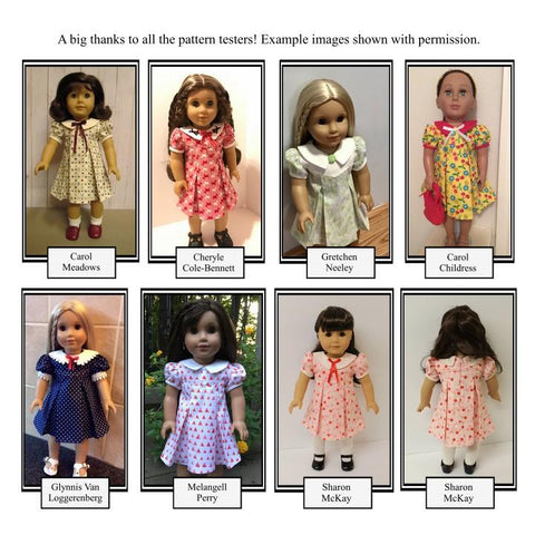 Fashioned by Rebecca 18 Inch Historical Petals-n-Pleats 18" Doll Clothes Pattern larougetdelisle