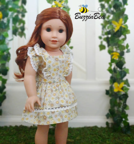 BuzzinBea 18 Inch Modern Aster Dress 18" Doll Clothes Pattern larougetdelisle