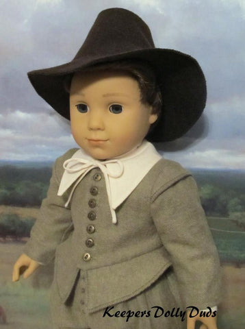 Keepers Dolly Duds Designs 18 Inch Boy Doll Pilgrim Boy 18" Doll Clothes Pattern larougetdelisle