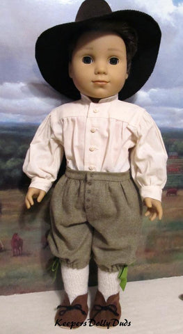 Keepers Dolly Duds Designs 18 Inch Boy Doll Pilgrim Boy 18" Doll Clothes Pattern larougetdelisle