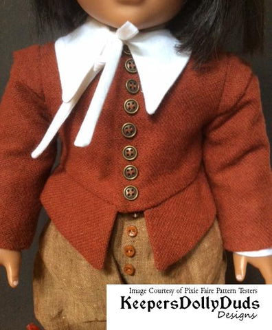 Keepers Dolly Duds Designs 18 Inch Boy Doll Pilgrim Boy 18" Doll Clothes Pattern larougetdelisle