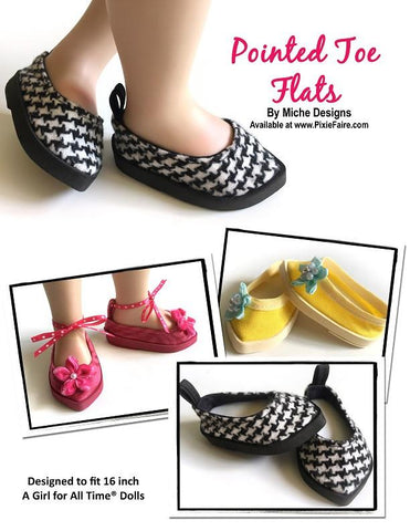 Miche Designs A Girl For All Time Pointed Toe Flats for AGAT Dolls larougetdelisle