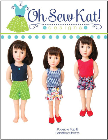 Oh Sew Kat A Girl For All Time Popsicle Top Pattern For AGAT Dolls larougetdelisle