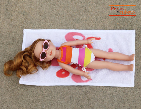 Perles & Rubans WellieWishers Summer In The Pool 14.5" Doll Clothes Pattern larougetdelisle