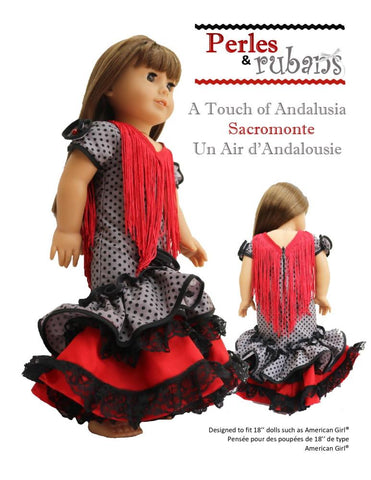 Perles & Rubans 18 Inch Historical A Touch of Andalusia: Sacromonte 18" Doll Clothes Pattern larougetdelisle