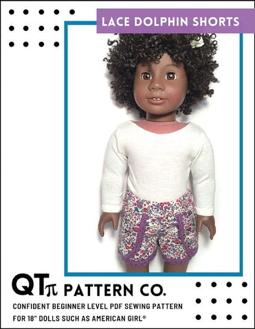 QTπ Pattern Co 18 Inch Modern Lace Dolphin Shorts 18" Doll Clothes larougetdelisle