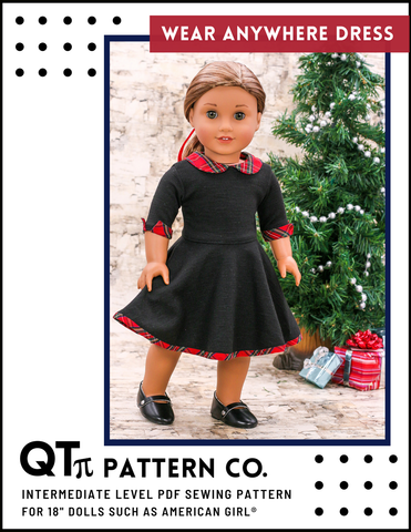 QTπ Doll Clothing 18 Inch Modern Wear Anywhere Dress 18" Doll Clothes Pattern larougetdelisle