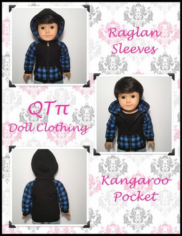 QTπ Doll Clothing 18 Inch Modern Rough 'n' Tumble Hoodie 18" Doll Clothes larougetdelisle