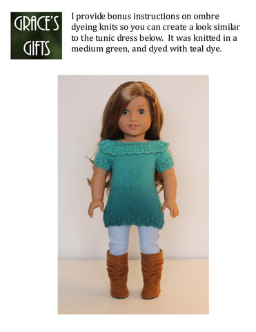 Grace's Gifts Knitting Refined & Ruffled 18" Doll Knitting Pattern larougetdelisle