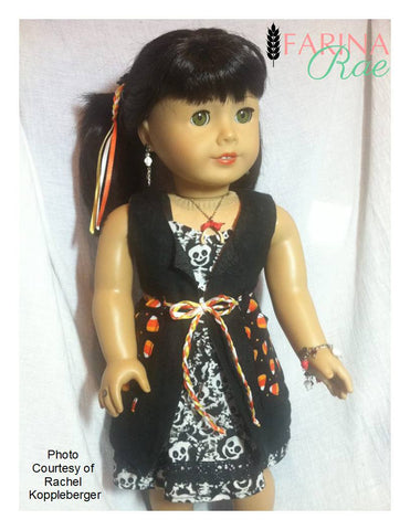 Farina Rae 18 Inch Historical Deidre Tunic and Vest 18" Doll Clothes Pattern larougetdelisle