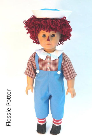 Flossie Potter 18 Inch Modern Raggedy Boy Doll Costume 18" Doll Clothes larougetdelisle