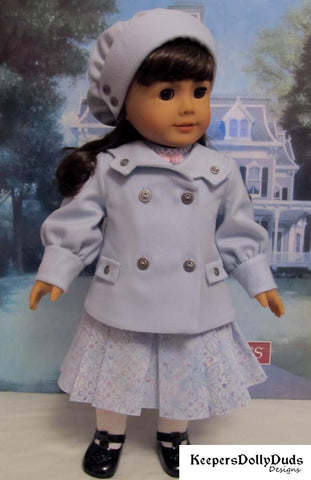 Keepers Dolly Duds Designs 18 Inch Historical 1915 Reefer Jacket and Hat 18" Doll Clothes Pattern larougetdelisle