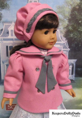 Keepers Dolly Duds Designs 18 Inch Historical 1915 Reefer Jacket and Hat 18" Doll Clothes Pattern larougetdelisle