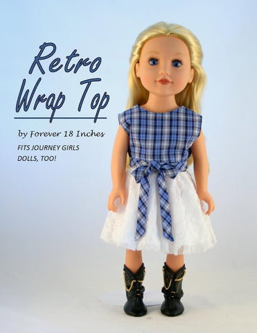 Forever 18 Inches 18 Inch Modern Retro Wrap Top 18" Doll Clothes larougetdelisle