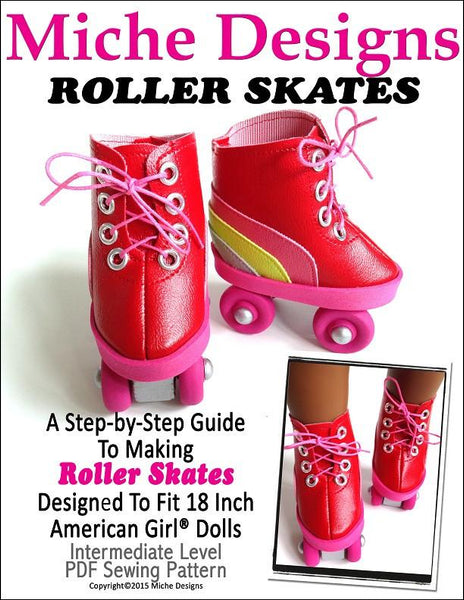 Miche Designs Roller Skates Doll Clothes Pattern 18 inch 
