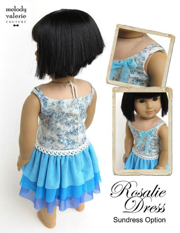 Melody Valerie Couture 18 Inch Modern Rosalie Dress 18" Doll Clothes Pattern larougetdelisle