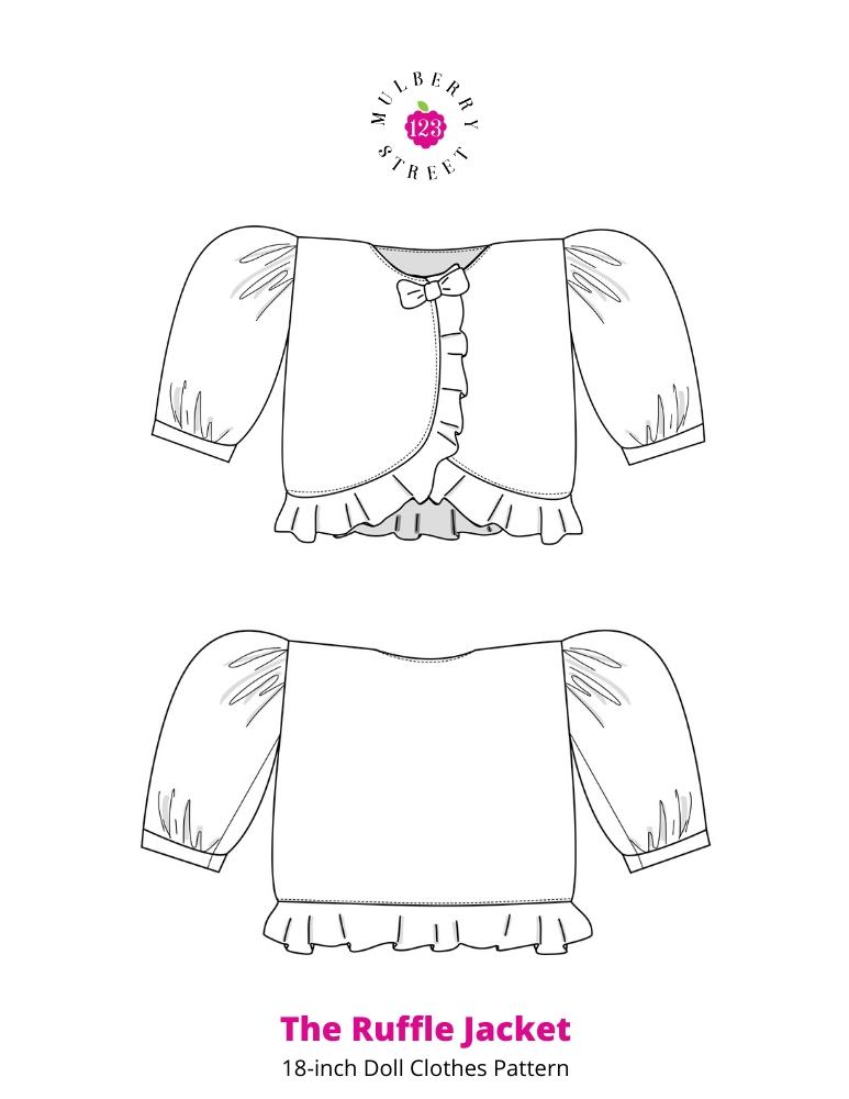 123 Mulberry St Ruffle Jacket 18 inch Doll Clothes Pattern PDF | Pixie ...