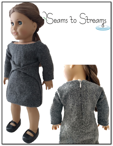 Seams to Streams 18 Inch Modern Twist on a Theme Dress 18" Doll Clothes Pattern larougetdelisle