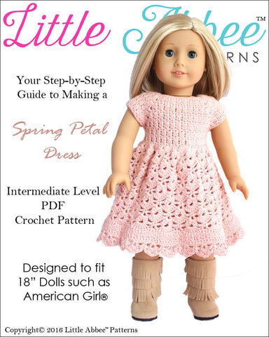 Little Abbee Crochet Spring Petal Dress Crochet Pattern larougetdelisle