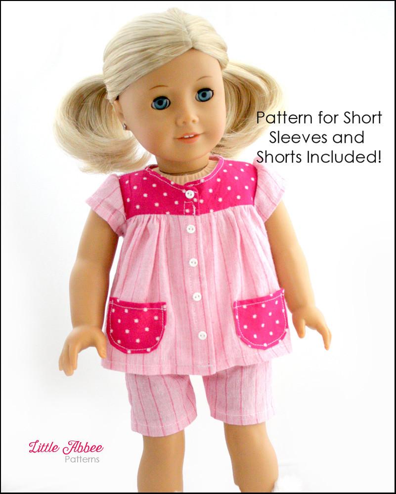 18 doll pajama pattern free