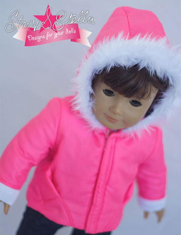 Stacy and Stella 18 Inch Modern Puffer Jacket 18 " Doll Clothes Pattern larougetdelisle