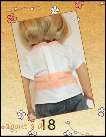About A Doll 18 18 Inch Modern Sweet Tee 18" Doll Clothes Pattern larougetdelisle