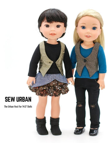 Sew Urban WellieWishers Urban Vest 14.5" Doll Clothes Pattern larougetdelisle