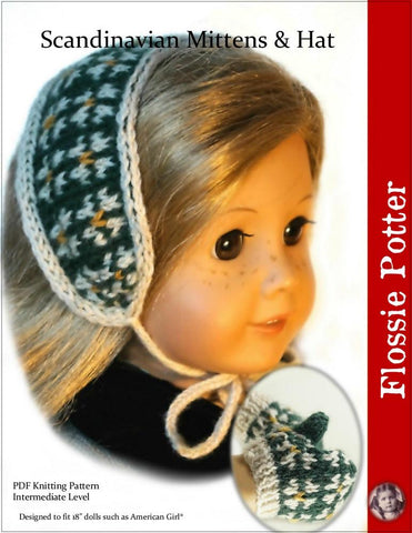 Flossie Potter Knitting Scandinavian Mittens & Hat Knitting Pattern larougetdelisle