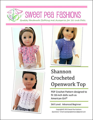 Sweet Pea Fashions Crochet Shannon Crocheted Openwork Top Crochet Pattern larougetdelisle